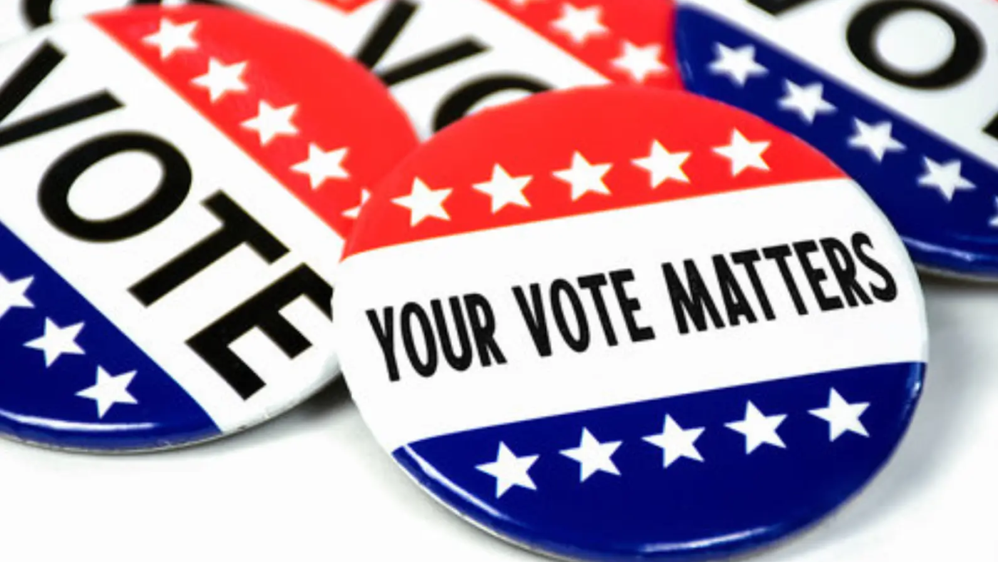 Badges about your vote mattering.