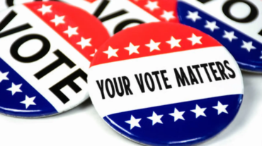 Badges about your vote mattering.