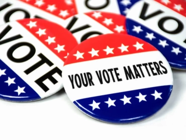 Badges about your vote mattering.